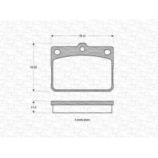 363702160735 MAGNETI MARELLI Комплект тормозных колодок, дисковый тормоз