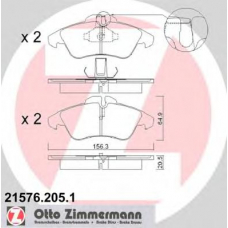 21576.205.1 ZIMMERMANN Комплект тормозных колодок, дисковый тормоз