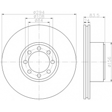 8DD 355 117-491 HELLA PAGID Тормозной диск