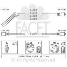 4.9543 FACET Ккомплект проводов зажигания