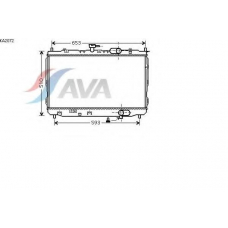KA2072 AVA Радиатор, охлаждение двигателя