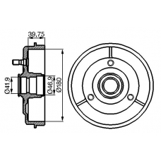 0 986 477 097 BOSCH Тормозной барабан