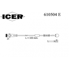 610504 E ICER Сигнализатор, износ тормозных колодок