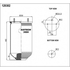 34004 P Airtech Кожух пневматической рессоры