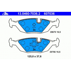 13.0460-7036.2 ATE Комплект тормозных колодок, дисковый тормоз