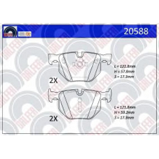 20588 GALFER Комплект тормозных колодок, дисковый тормоз
