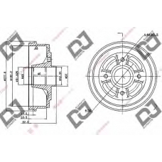 BR1042 DJ PARTS Тормозной барабан