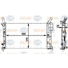 8MK 376 721-024 HELLA Радиатор, охлаждение двигателя