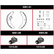 3081.01 WOKING Комплект тормозов, барабанный тормозной механизм