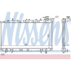 62985 NISSENS Радиатор, охлаждение двигателя