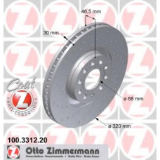 100.3312.20 ZIMMERMANN Тормозной диск