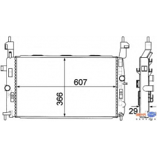 8MK 376 771-221 HELLA Радиатор, охлаждение двигателя