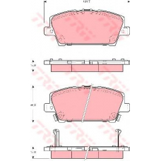 GDB3407 TRW Комплект тормозных колодок, дисковый тормоз