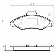 K603001 Vema Комплект тормозных колодок, дисковый тормоз