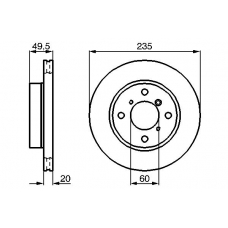 0 986 478 450 BOSCH Тормозной диск