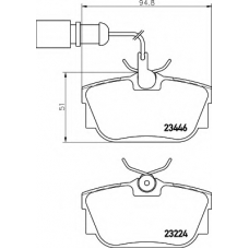 8DB 355 018-571 HELLA Комплект тормозных колодок, дисковый тормоз