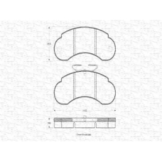 363702160306 MAGNETI MARELLI Комплект тормозных колодок, дисковый тормоз