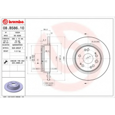 08.B586.10 BREMBO Тормозной диск