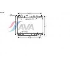 HD2204 AVA Радиатор, охлаждение двигателя