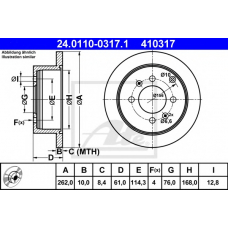 24.0110-0317.1 ATE Тормозной диск