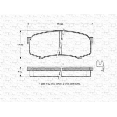 363702160613 MAGNETI MARELLI Комплект тормозных колодок, дисковый тормоз