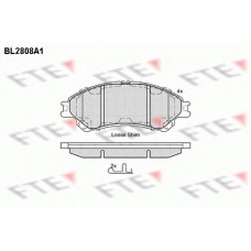 BL2808A1 FTE Комплект тормозных колодок, дисковый тормоз