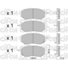 822-763-0 CIFAM Комплект тормозных колодок, дисковый тормоз