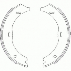 4745.00 REMSA Комплект тормозных колодок, стояночная тормозная с