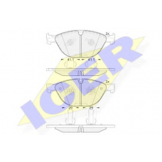 181973 ICER Комплект тормозных колодок, дисковый тормоз
