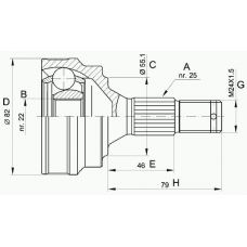 CVJ5013.10 OPEN PARTS Шарнирный комплект, приводной вал