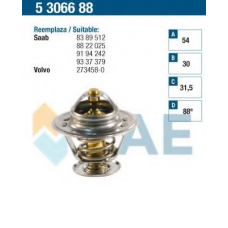 5306688 FAE Термостат, охлаждающая жидкость