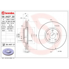 09.A427.20 BREMBO Тормозной диск