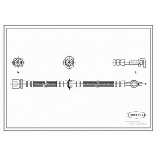 19033090 CORTECO Тормозной шланг