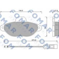 FO 582881 FOMAR ROULUNDS Комплект тормозных колодок, дисковый тормоз