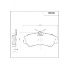 FBP4035 FI.BA Комплект тормозных колодок, дисковый тормоз