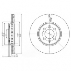 BG4536 DELPHI Тормозной диск