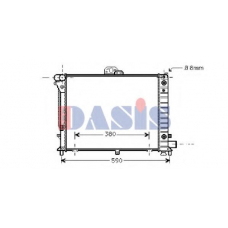 190005N AKS DASIS Радиатор, охлаждение двигателя
