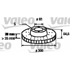 197054 VALEO Тормозной диск