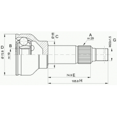 CVJ5034.10 OPEN PARTS Шарнирный комплект, приводной вал