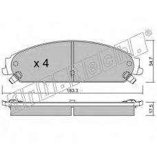 733.0 fri.tech. Комплект тормозных колодок, дисковый тормоз