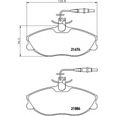 8DB 355 018-221 HELLA Комплект тормозных колодок, дисковый тормоз