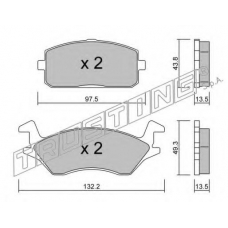 243.0 TRUSTING Комплект тормозных колодок, дисковый тормоз
