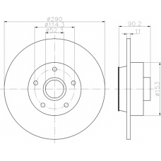 MDC2512 MINTEX Тормозной диск