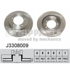 J3308009 NIPPARTS Тормозной диск