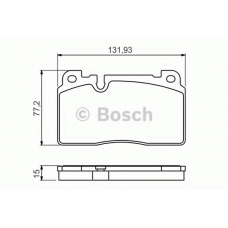 0 986 494 702 BOSCH Комплект тормозных колодок, дисковый тормоз