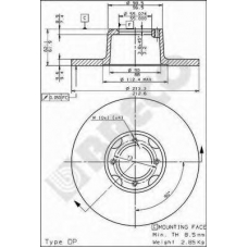 BS 7261 BRECO Тормозной диск