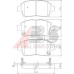 37134 OE ABS Комплект тормозных колодок, дисковый тормоз