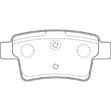 FD7298A NECTO Комплект тормозных колодок, дисковый тормоз