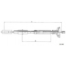 10.340 CABOR Трос, управление сцеплением