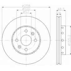 8DD 355 110-961 HELLA Тормозной диск